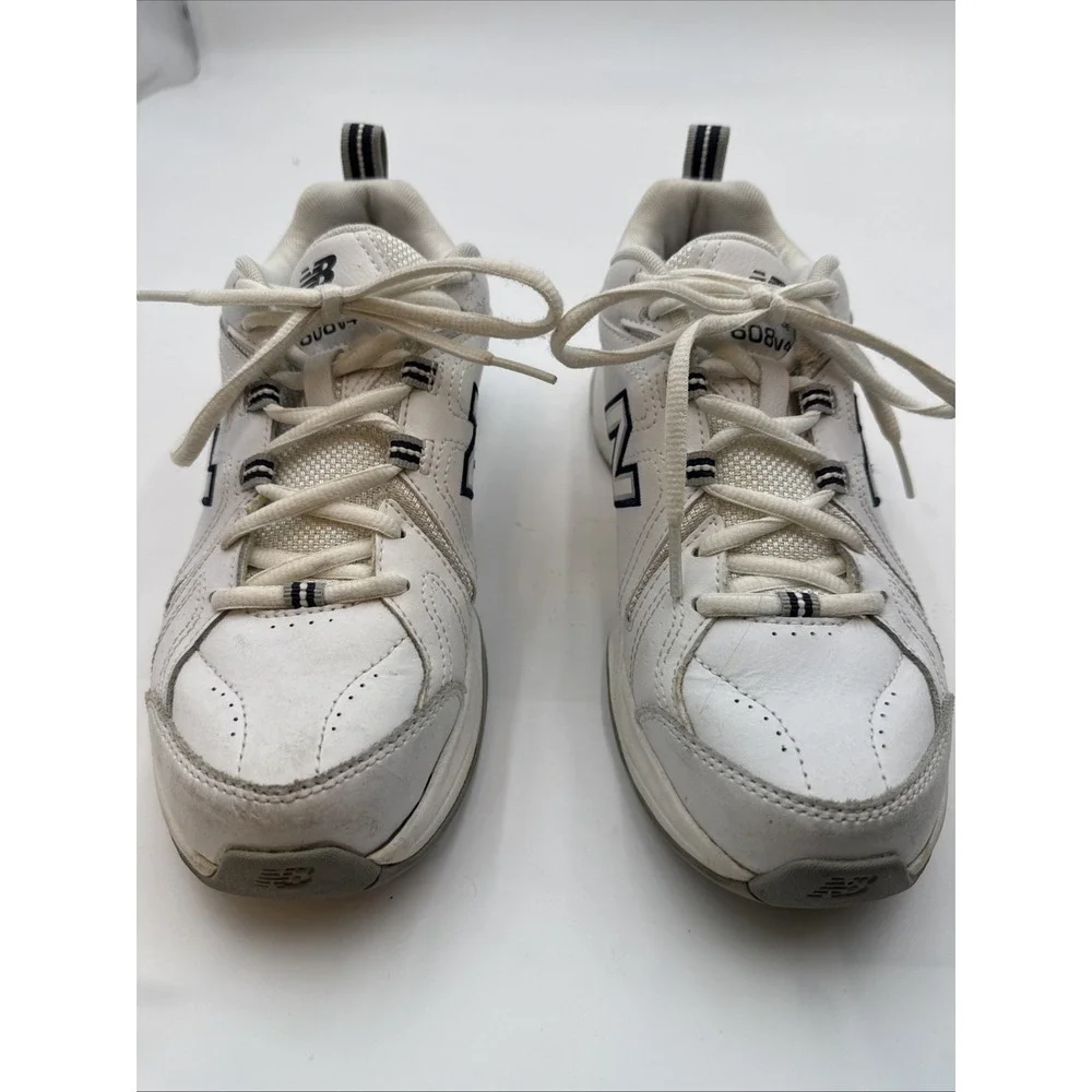 SNEAKER‎ RUNNING New Balance 608 V4 Womens Size 8 White Blue Athletic SHOES